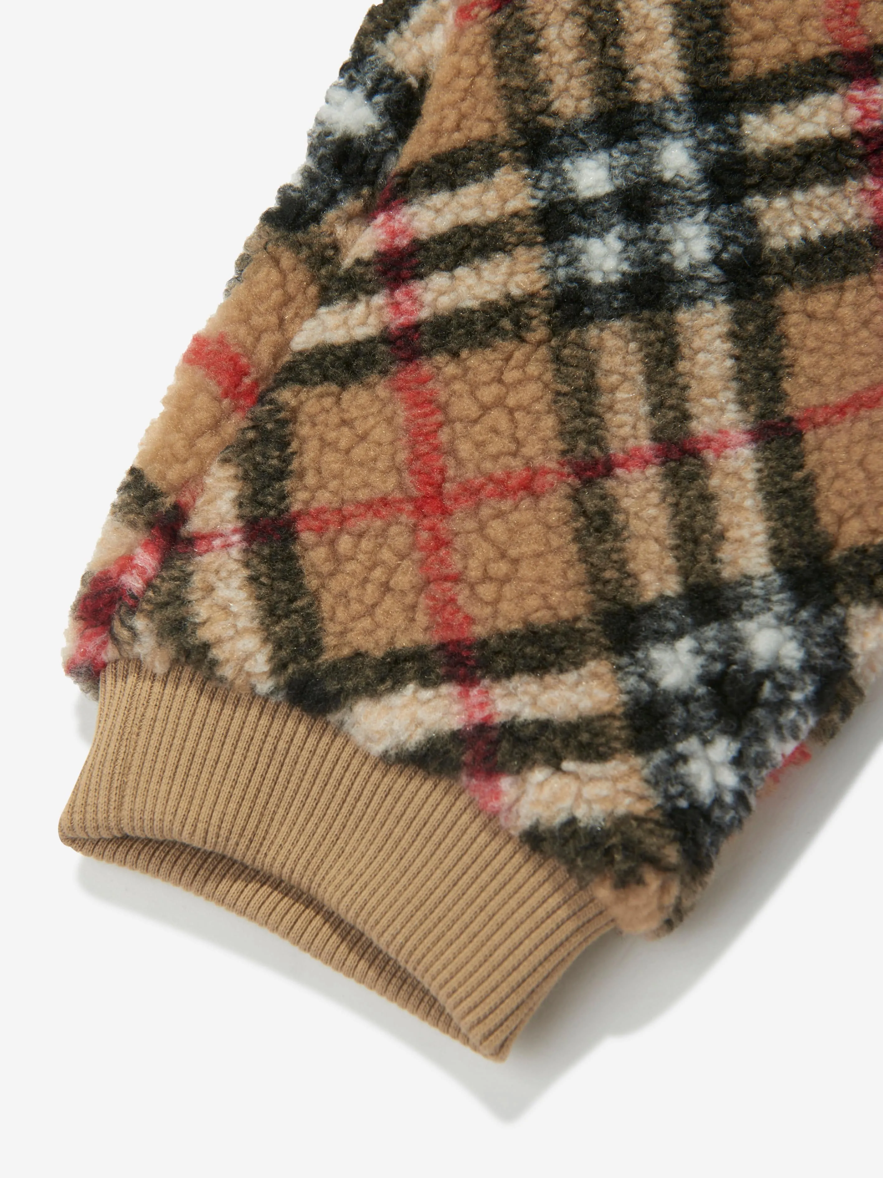 Burberry Kids Archive Check Fleece Joggerhose in Beige
