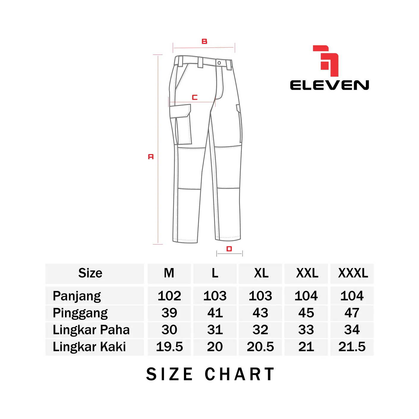 Limited Quantity Eleven Celana Panjang Kalimat with best price, 100% quality and best service, welcome to buy!