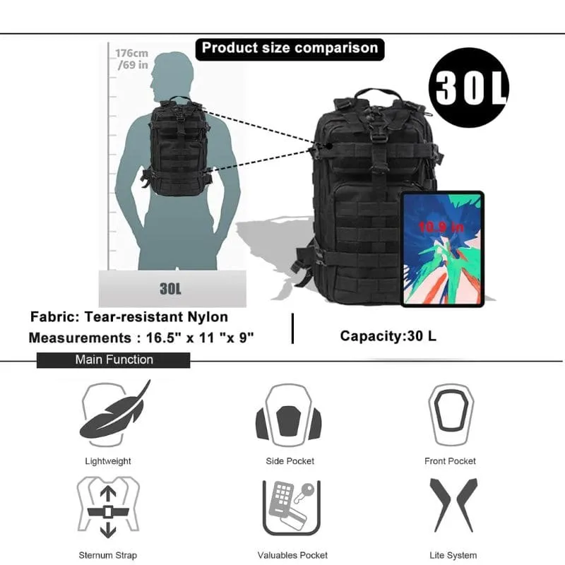 World famous 30L Tactical Backpack , all these Items hot sale with lowest price.