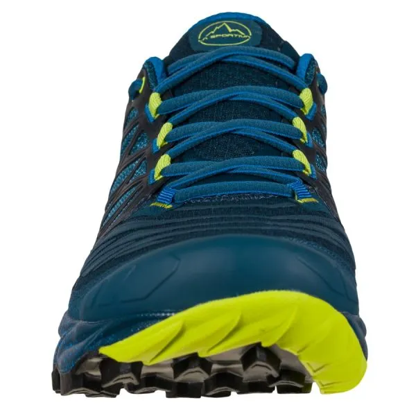 Official La Sportiva Akasha II Mens Trail Running Shoe - Storm Blue/Lime Punch with good quality, bottom price, you may find our best Items for free shipping.