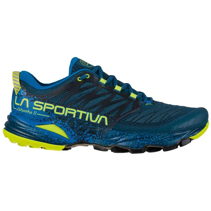 New arrival La Sportiva Akasha II Mens Trail Running Shoe - Storm Blue/Lime Punch are hot sale now, we provide bottom price with free shipping worldwide.