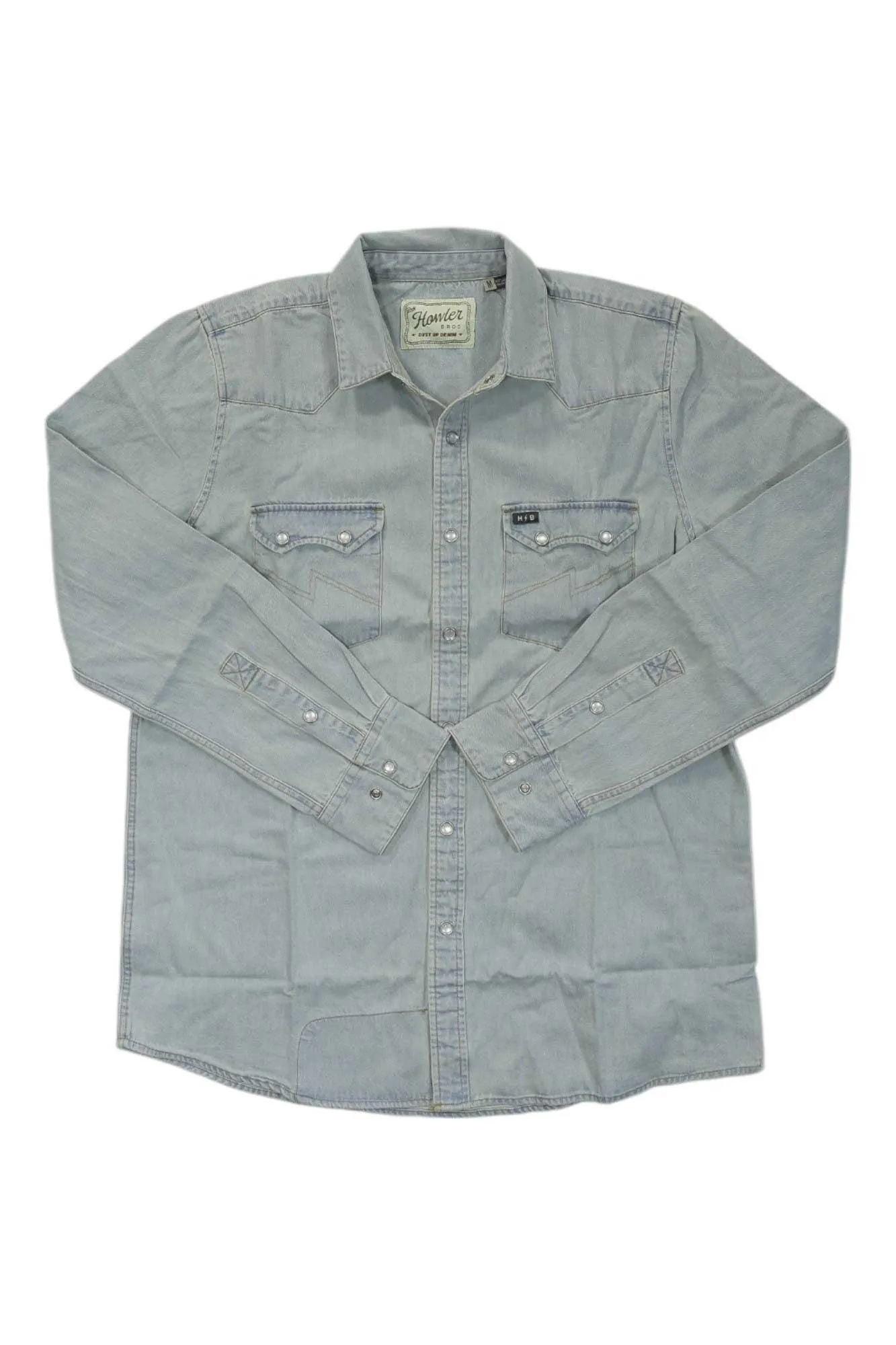 Wide Selection For 2025 Buy Popular Authentic Howler Brothers Mens Dust Up Denim Shirt ,Up To 75% Big Discount , come and orders our Items, the more the cheaper!