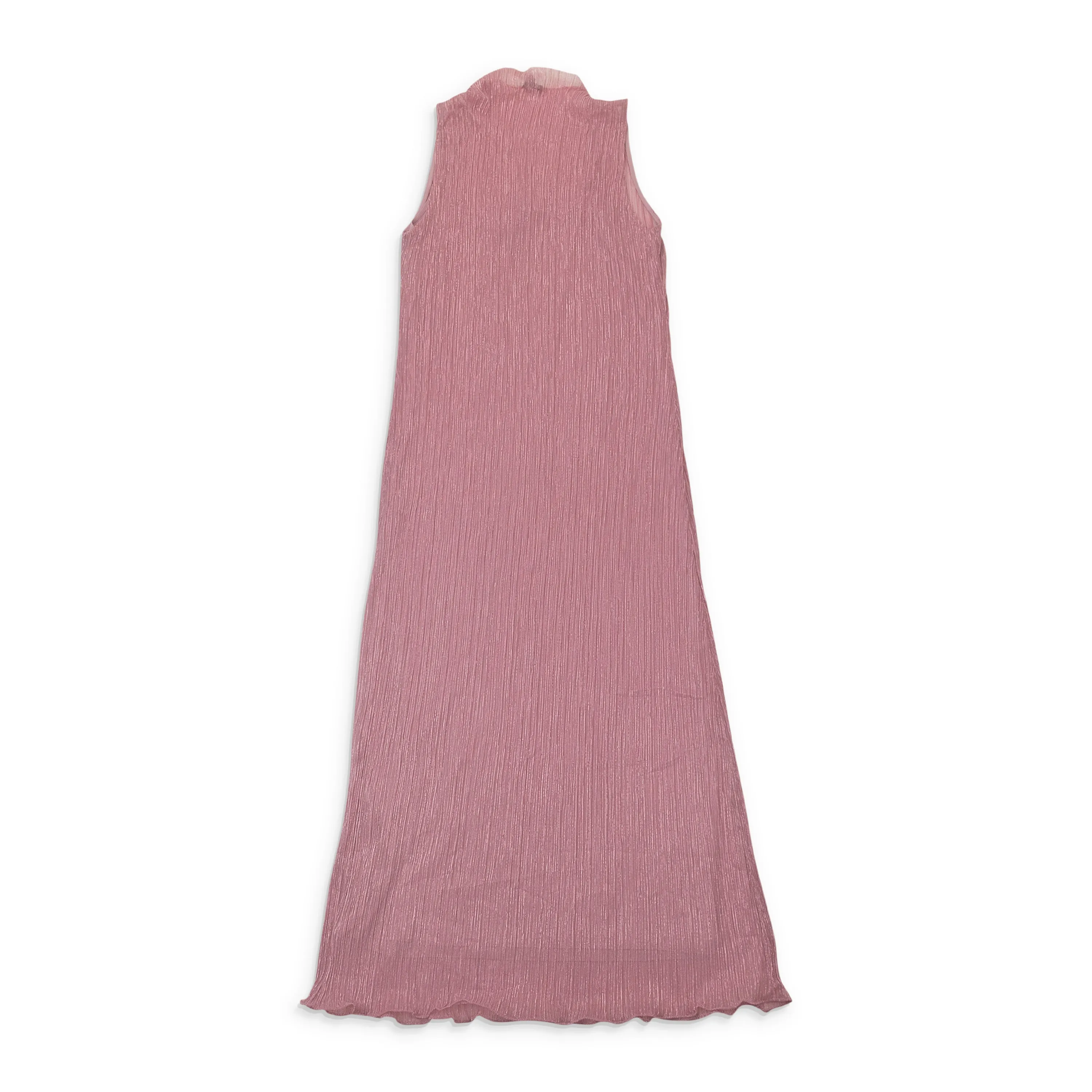CALLIPYGIAN PLEATED LUREX LIGHT?PINK TANK DRESS