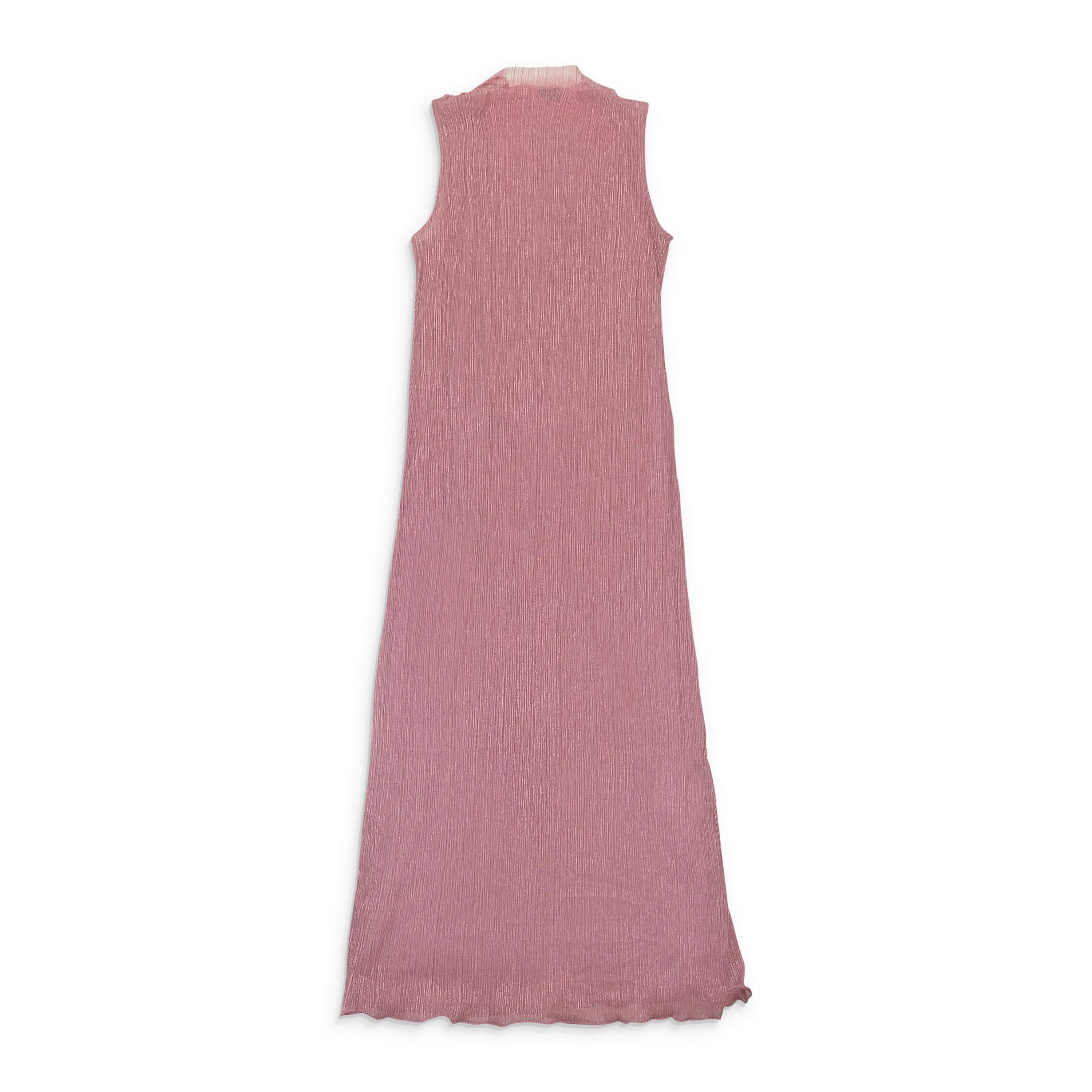 CALLIPYGIAN PLEATED LUREX LIGHT?PINK TANK DRESS