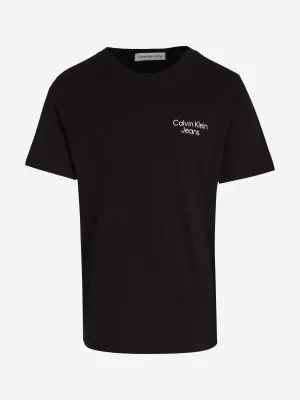 Calvin Klein Jungen CKJ Stack Logo T-Shirt in Schwarz
