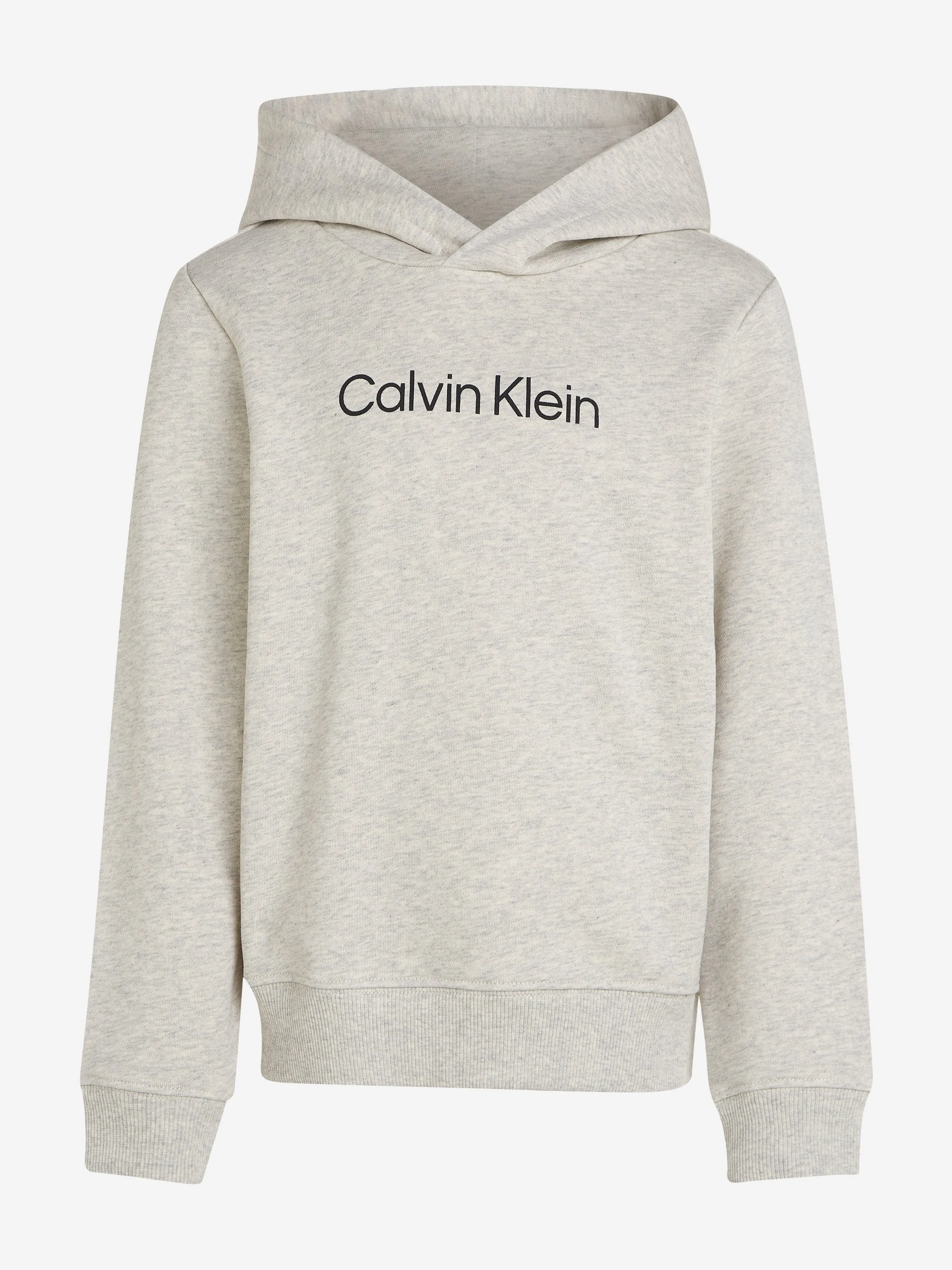 Calvin Klein Kids Logo Regular Terry Hoodie in Grau