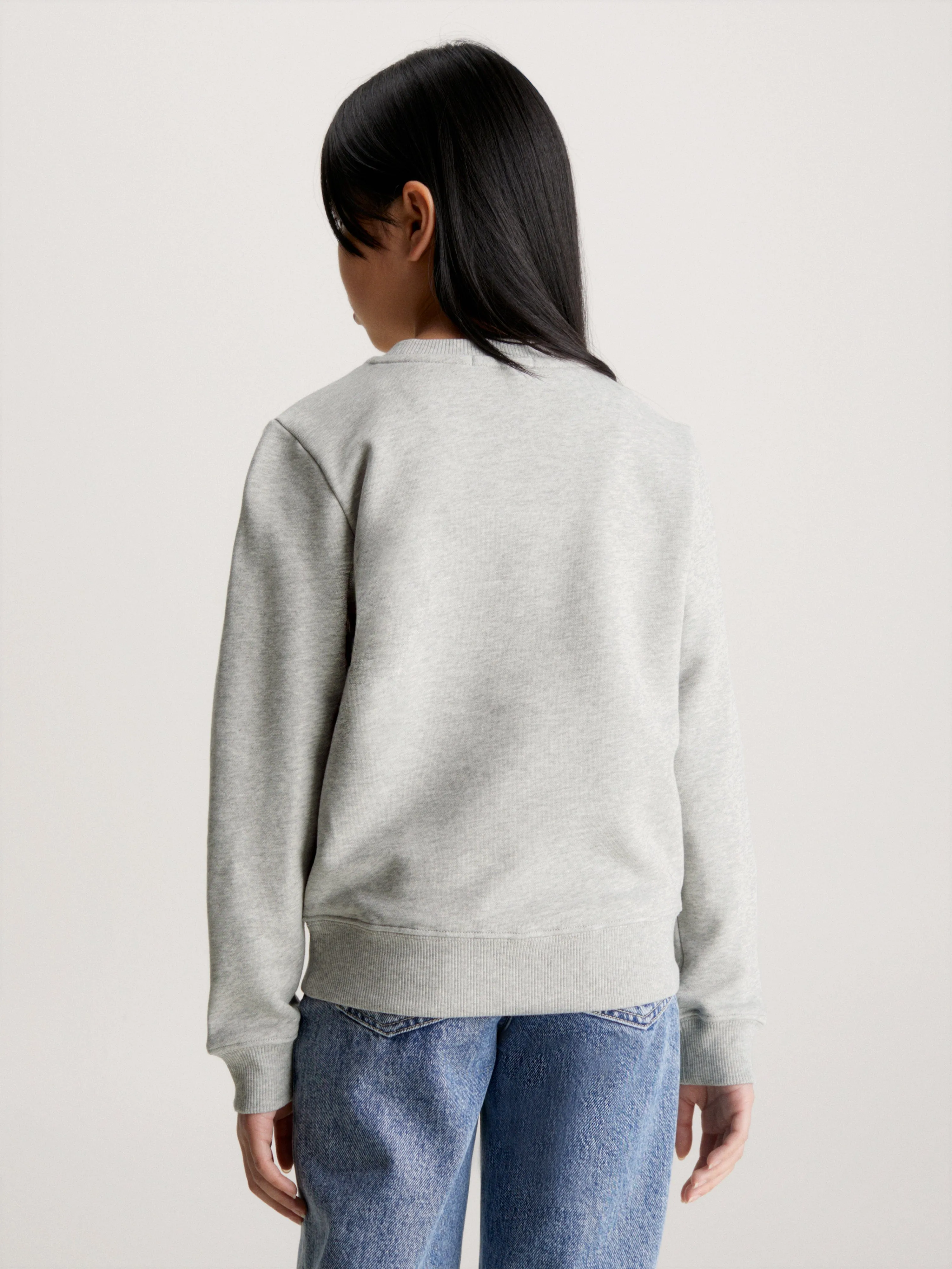 Calvin Klein Kids Monogram Logo Sweatshirt in Grau
