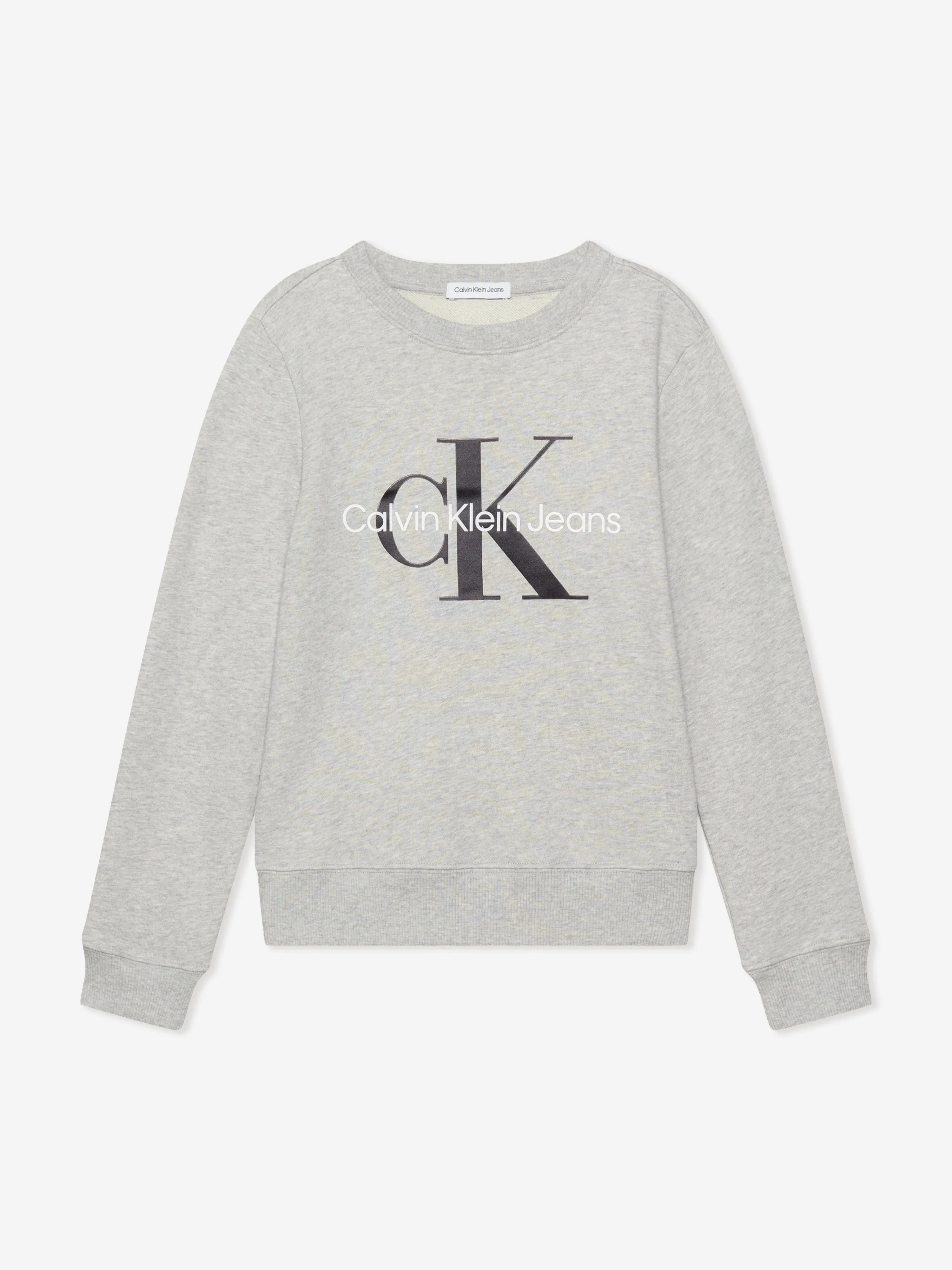 Calvin Klein Kids Monogram Logo Sweatshirt in Grau
