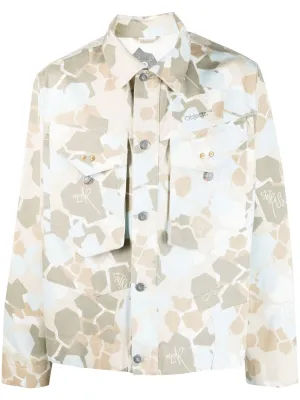 Camouflage-Pattern Denim Jacket winter jackets clearance
