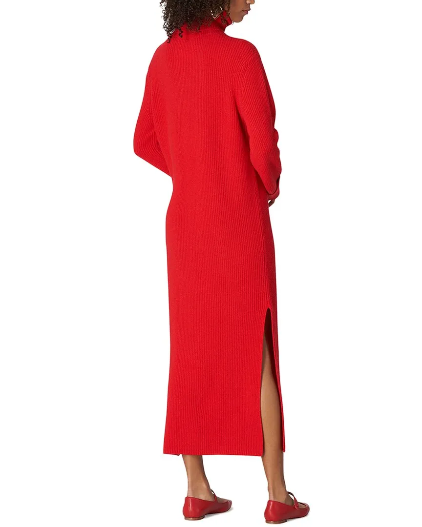 Carolina Herrera Rib Knit Turtleneck Cashmere Dress