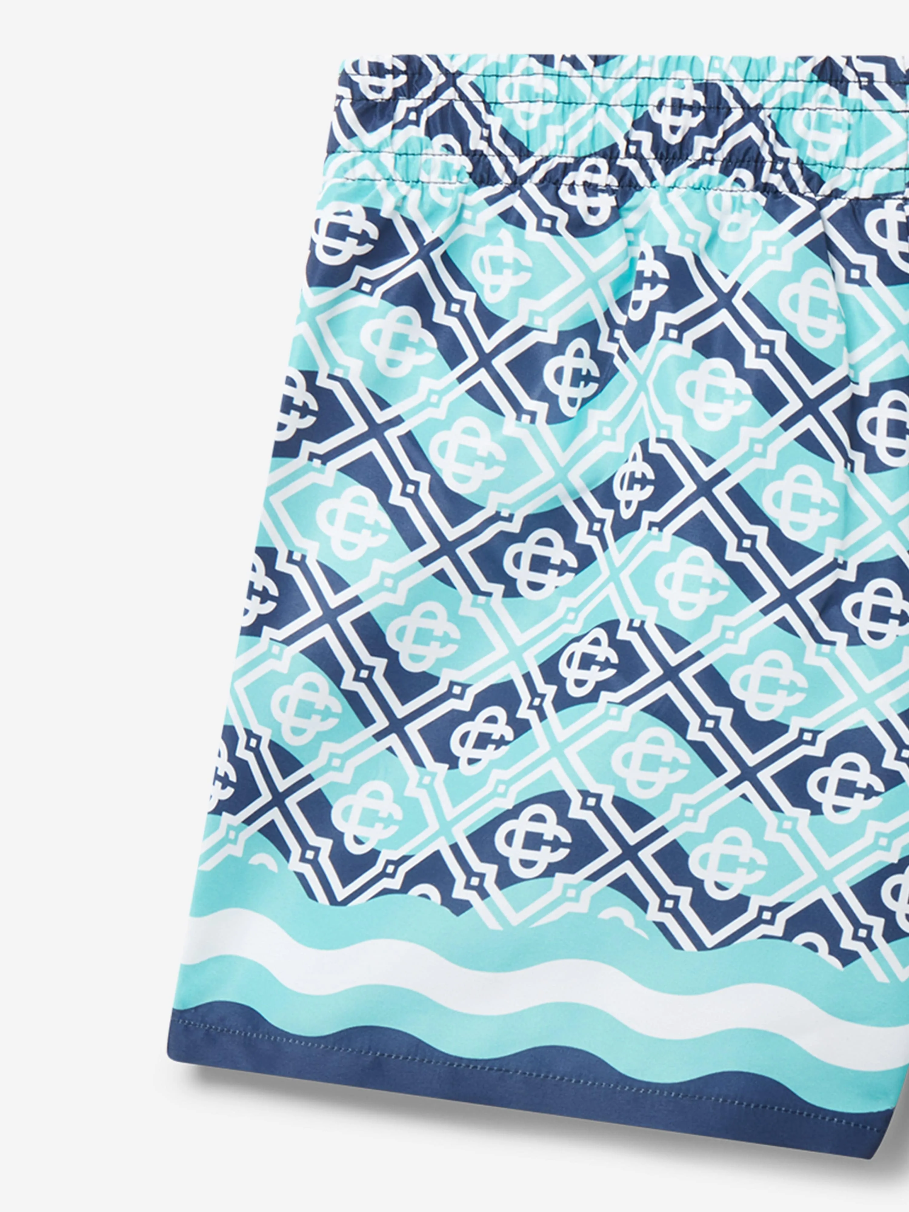 Casablanca Boys Monogram Badeshorts in Blau