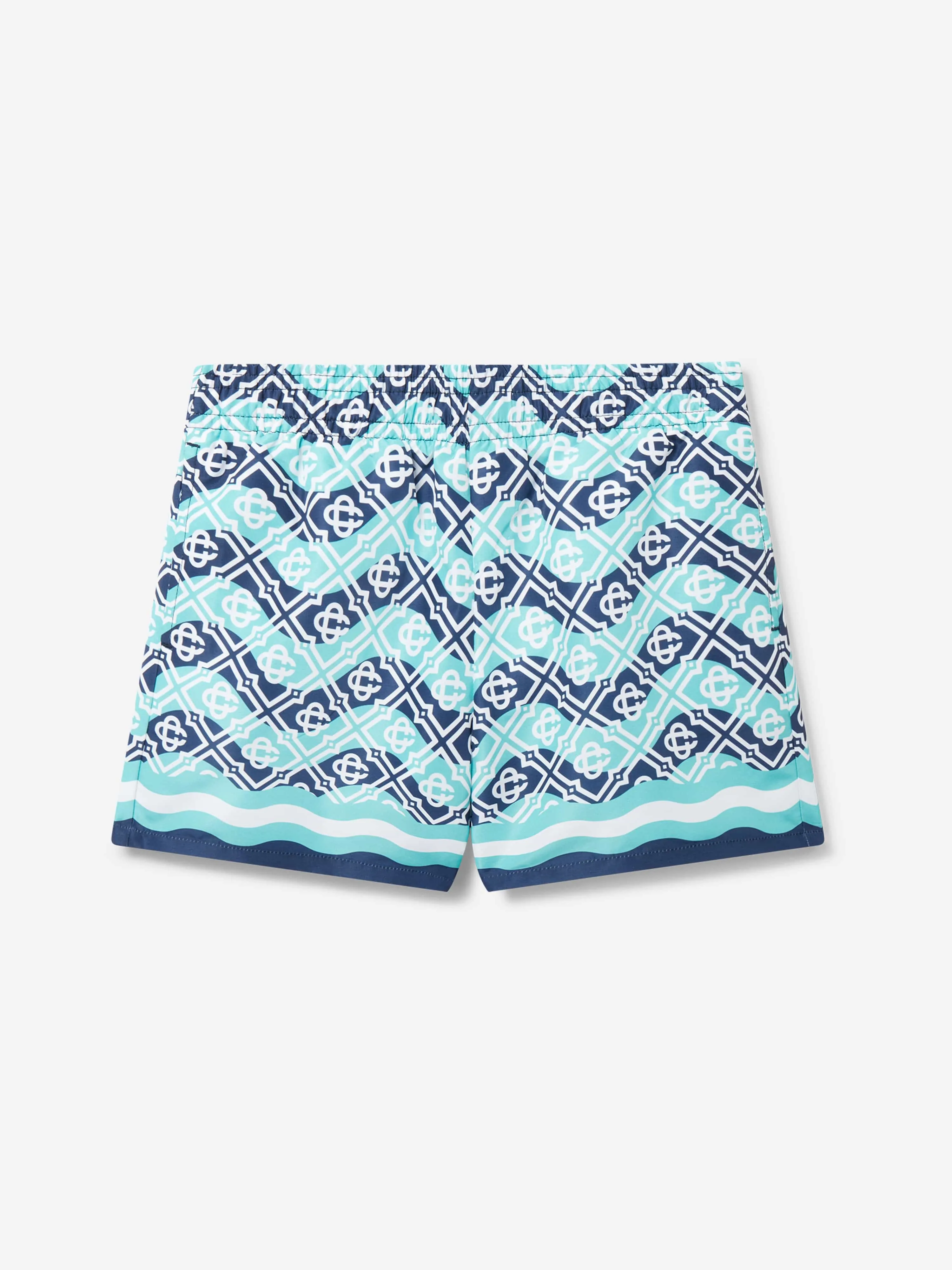 Casablanca Boys Monogram Badeshorts in Blau