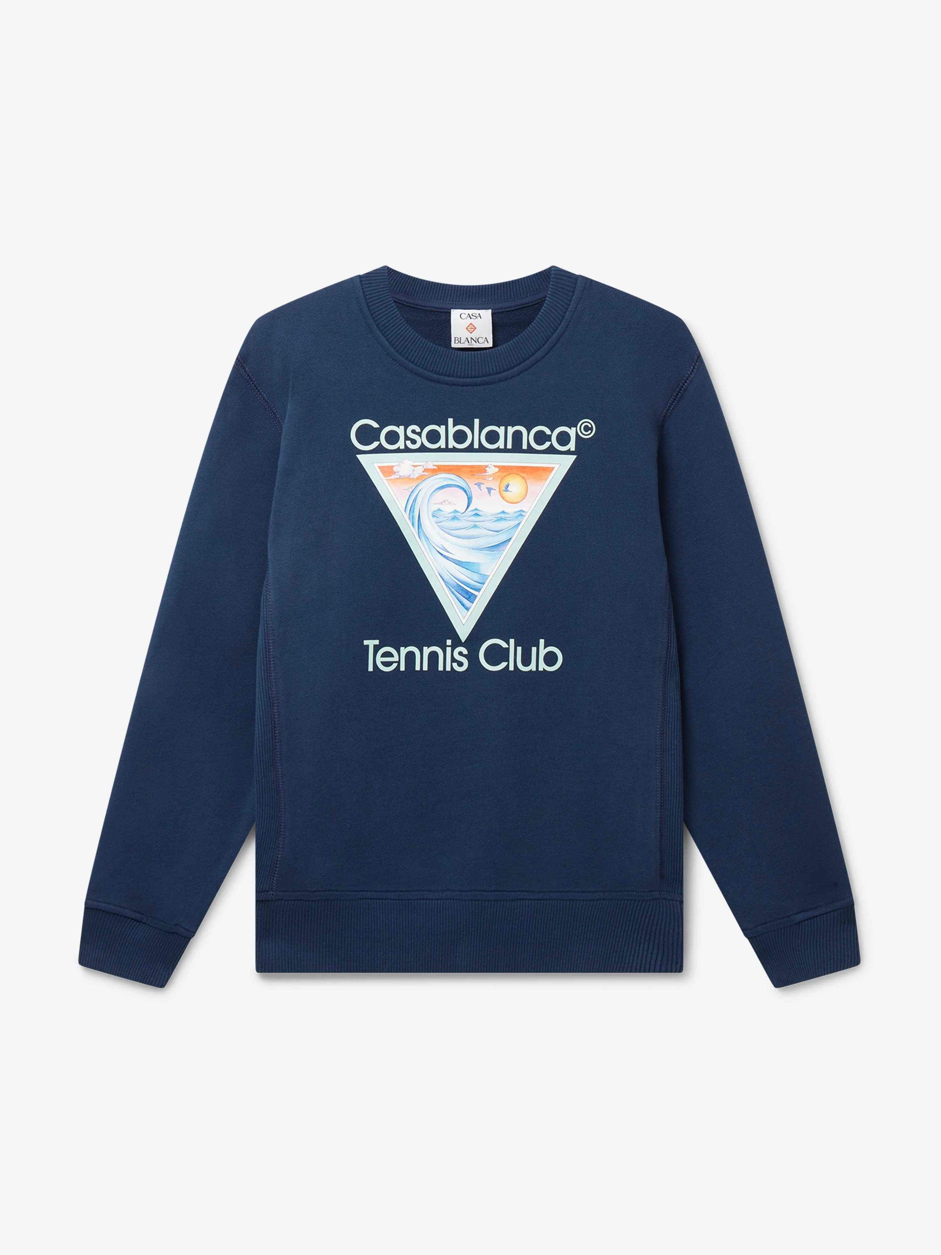 Casablanca Kids Tennis Club Icon Sweatshirt in Blau