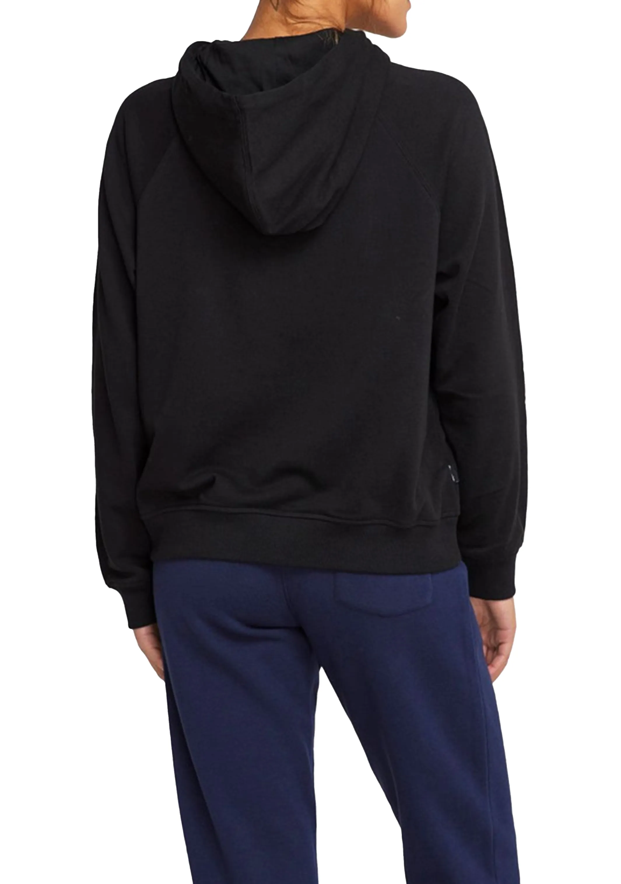 Champion Damen French Terry Script Kapuzenpullover <br> CTKEN Schwarz