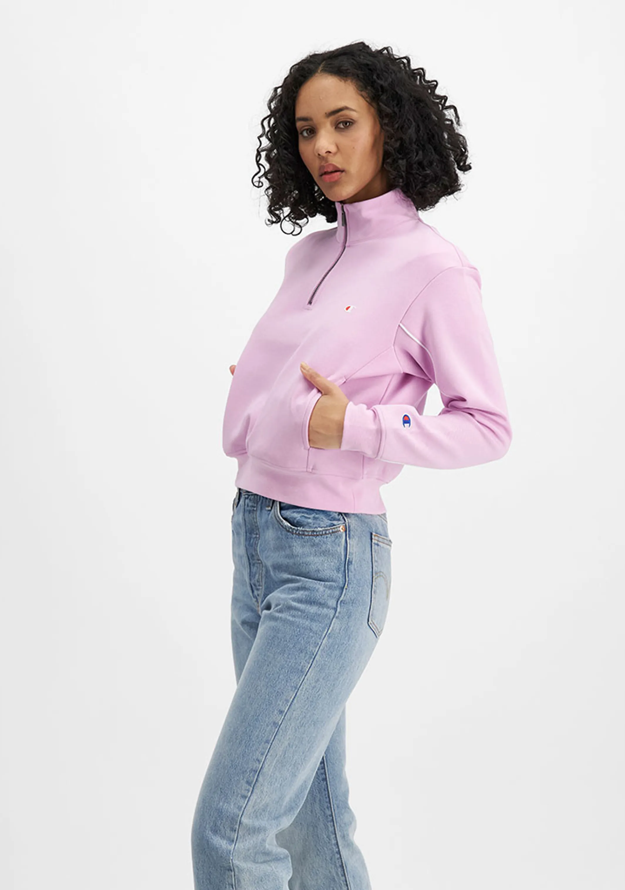 Champion Damen Rochester Athletic Viertelzip-Pullover <BR> CT3GN XLQ