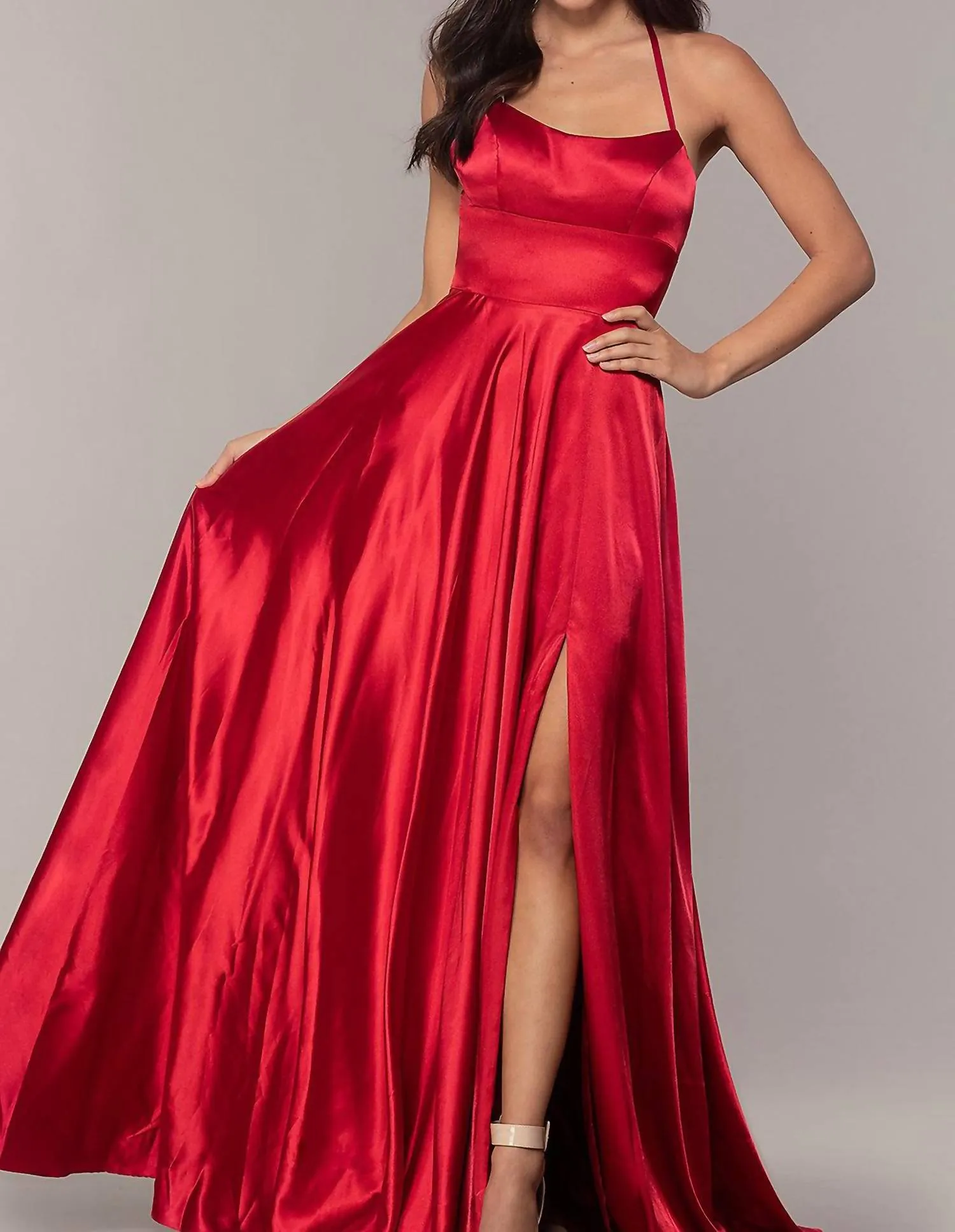Charmeuse Gown in Red