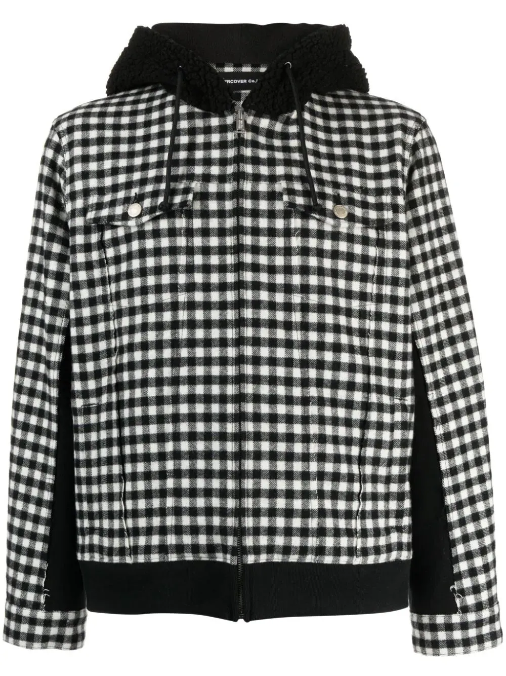 Check-Print Hooded Jacket winter jackets clearance
