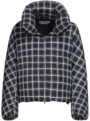 Check-Print Padded Jacket winter jackets clearance