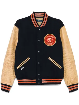 Chenille-Patch Bomber Jacket winter jackets clearance