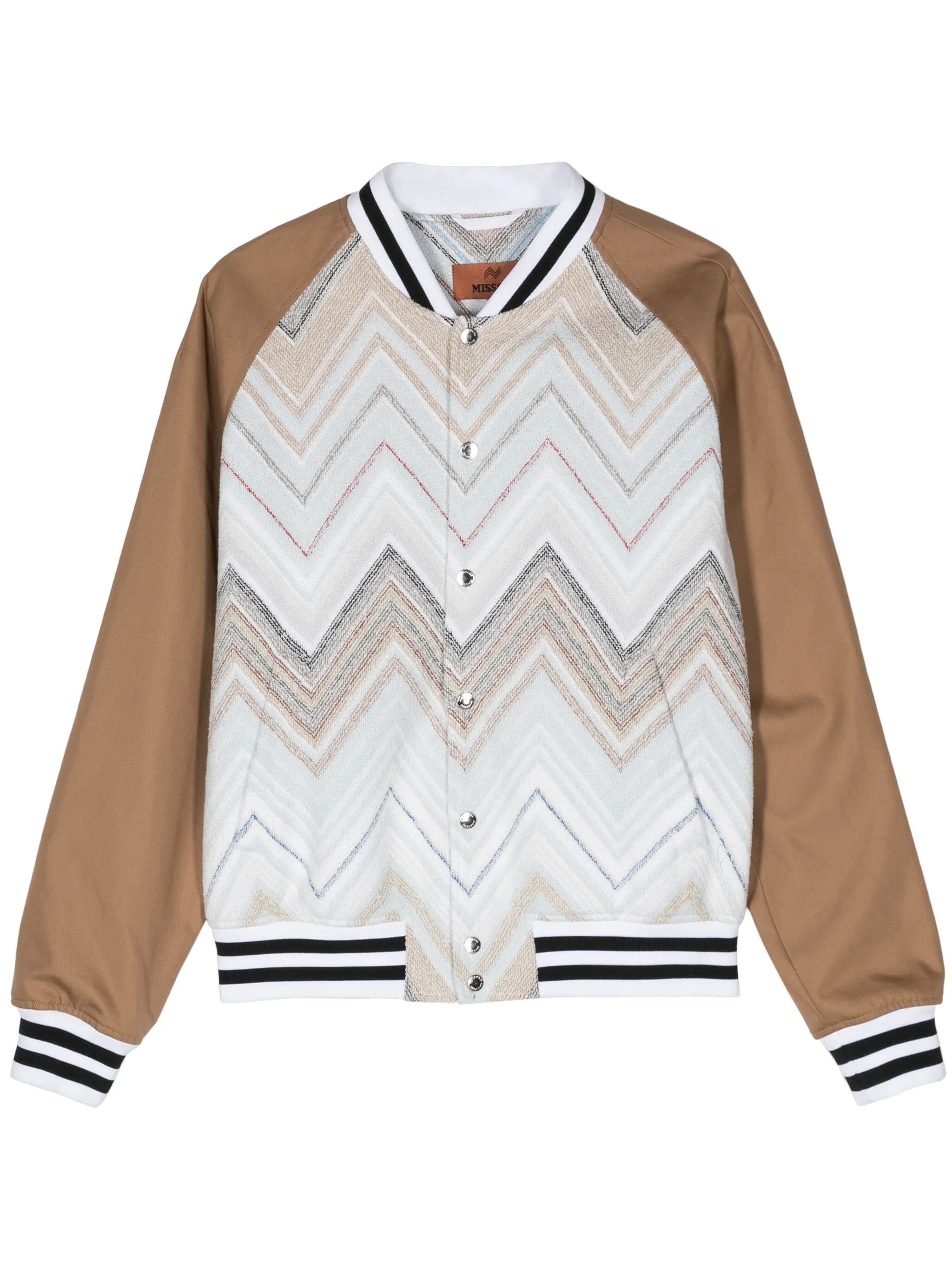 Chevron-Jacquard Towelly Bomber Jacket winter jackets clearance