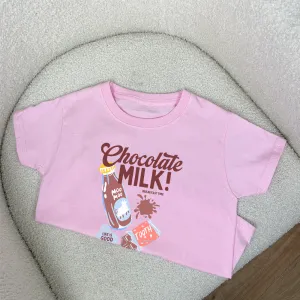 Chocolate Milk Graphic Kids T-Shirt boys fashion clearance