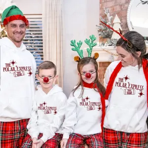 Choose Your Name The Polar Express Personalised Family Matching Hoodies Grandparent Clothing - grandma outfits sale