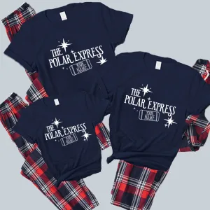 Choose Your Name The Polar Express Whole Family Yuletide Pyjama Tee and Pant Set Grandparent Clothing - grandma outfits sale