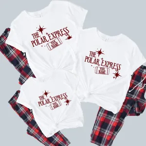 Choose Your Name The Polar Express Whole Family Yuletide Pyjama Tee and Pant Set Grandparent Clothing - grandma outfits sale