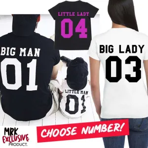 Choose Your Number Big Man, Lady & Kid Matching Tees (MRK X) mens dad clothes online