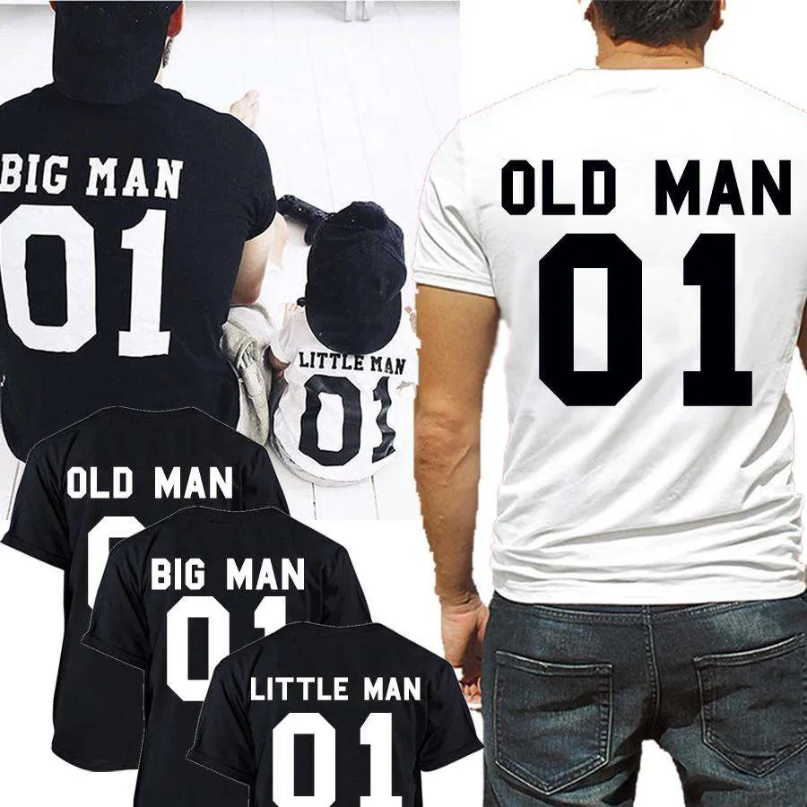 Choose Your Number Big Man, Little & Old Man Grandpa Match Tees (MRK X) Grandparent Clothing - grandpa clothes outlet