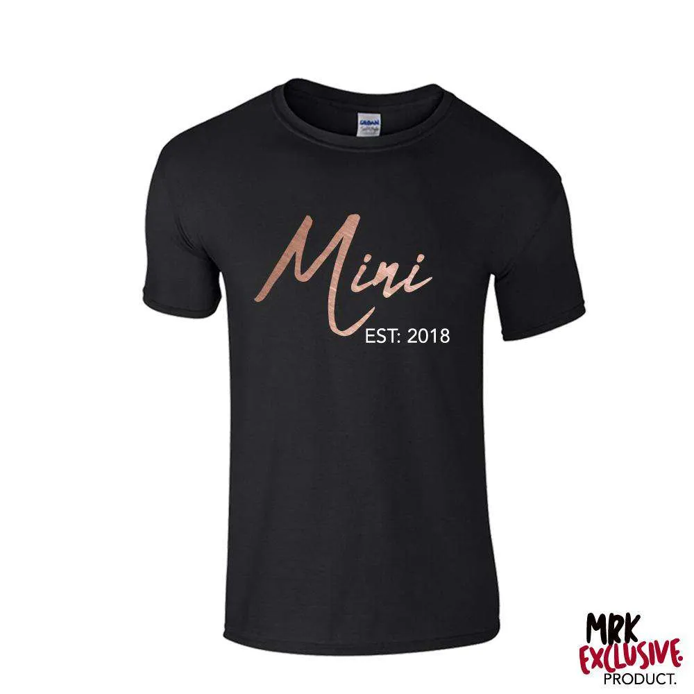 Choose Your Years Mama & Mini Established Black Tees (MRK X)