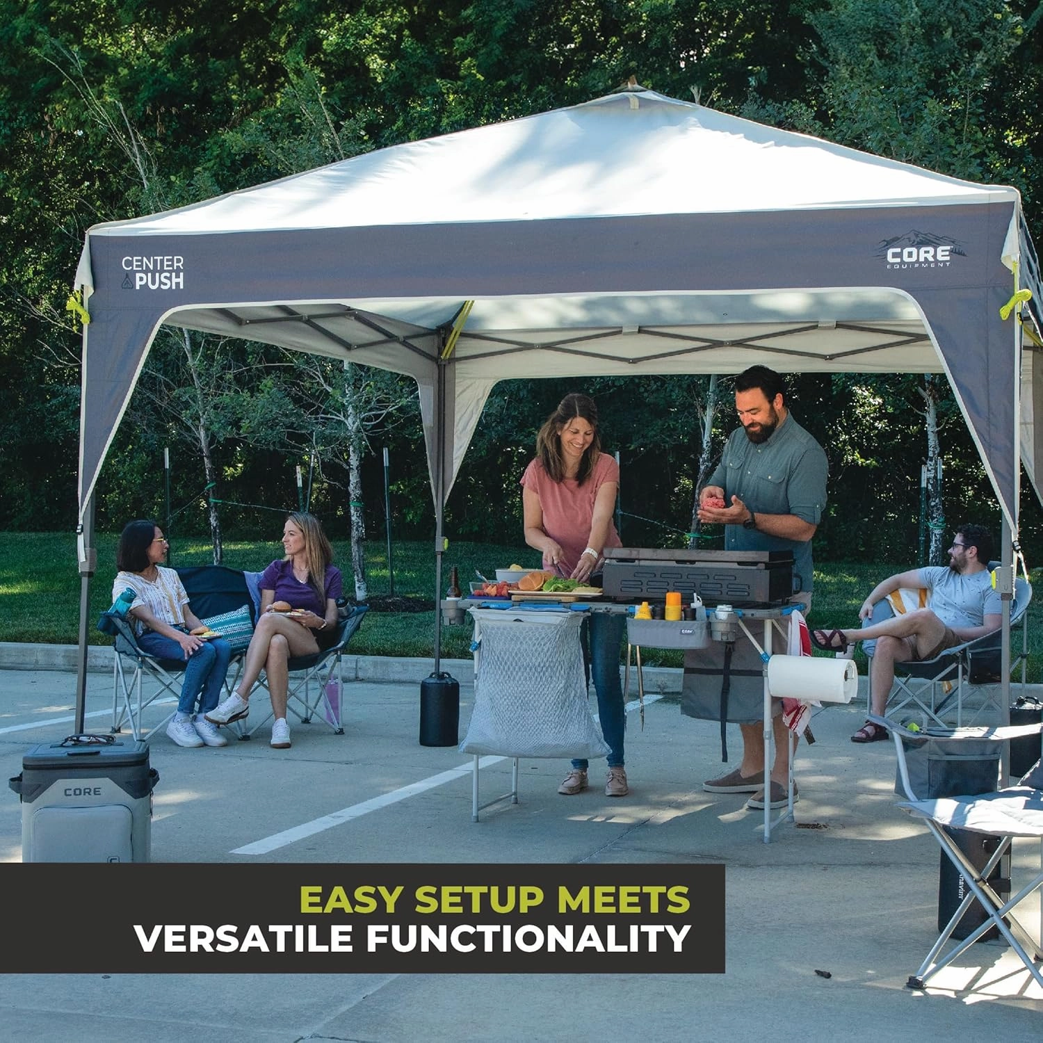 Best Seller- Core Equipment 40362 10' x 10' Center Push Instant Canopy Tent, Gray with classic style, you can enjoy the newest Items with fast delivery.