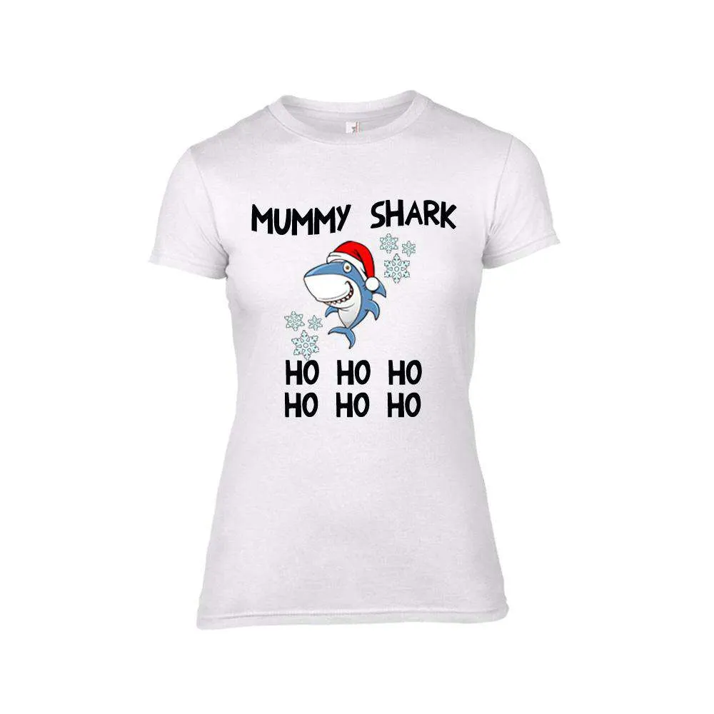 Christmas Shark Family Matching White Tees & Bodysuit (MRK X)