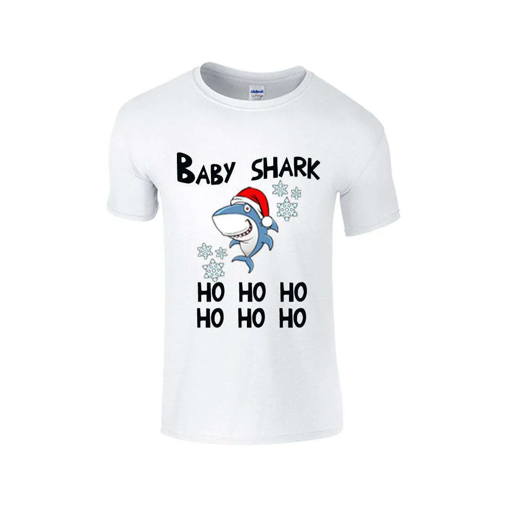 Christmas Shark Family Matching White Tees & Bodysuit (MRK X)