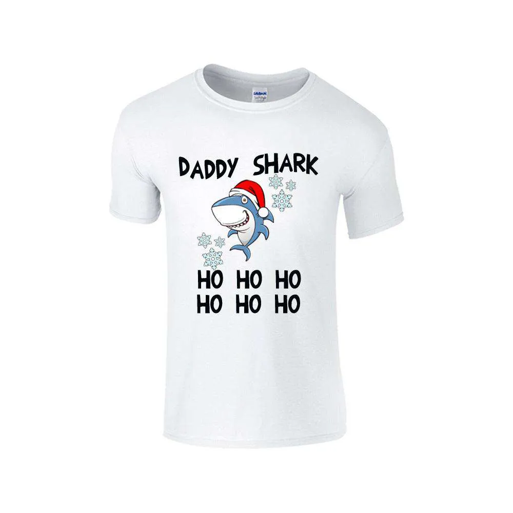 Christmas Shark Family Matching White Tees & Bodysuit (MRK X)