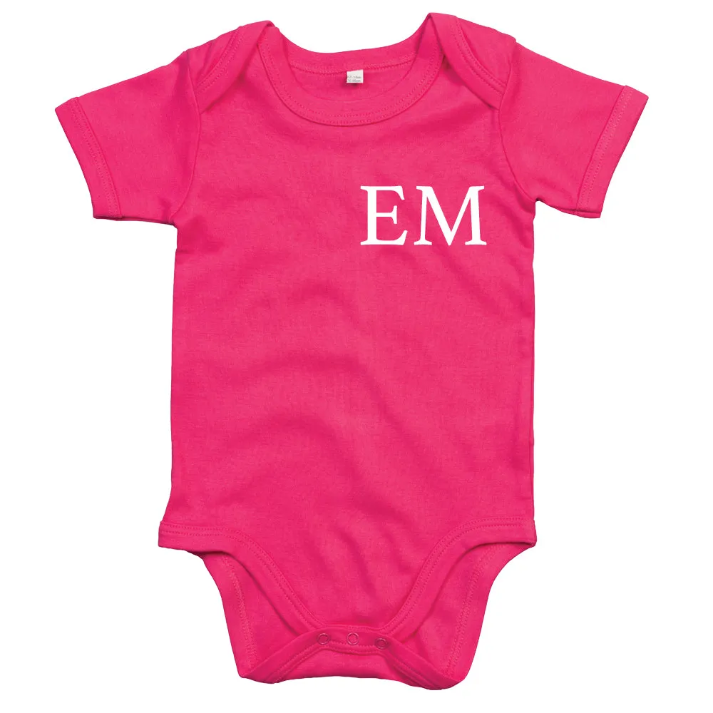 Classic Personalised Initial Baby Vest (MRK X)