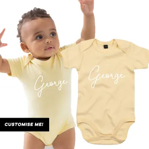 Classic Personalised Script Name Baby Vest (MRK X) cheap baby clothes online