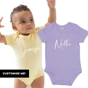 Classic Personalised Script Name Baby Vest (MRK X) cheap baby clothes online