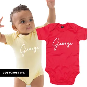 Classic Personalised Script Name Baby Vest (MRK X) cheap baby clothes online