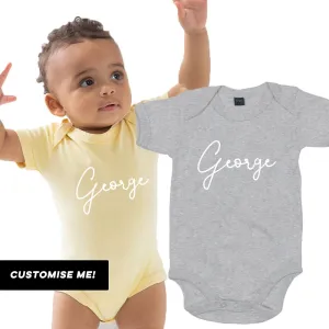 Classic Personalised Script Name Baby Vest (MRK X) cheap baby clothes online