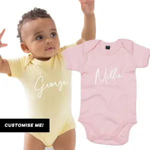 Classic Personalised Script Name Baby Vest (MRK X) cheap baby clothes online