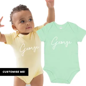 Classic Personalised Script Name Baby Vest (MRK X) cheap baby clothes online