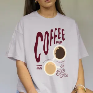 Coffee Mum Graphic Oversized T-Shirt pregnancy jeans best price
