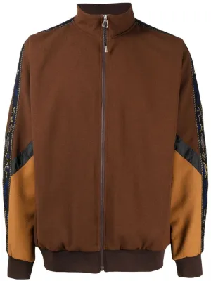 Colour-Block Zipped Sweater winter jackets clearance