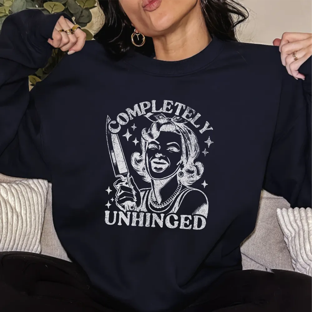 Completely Unhinged Distressed Sweatshirt postpartum clothes sale