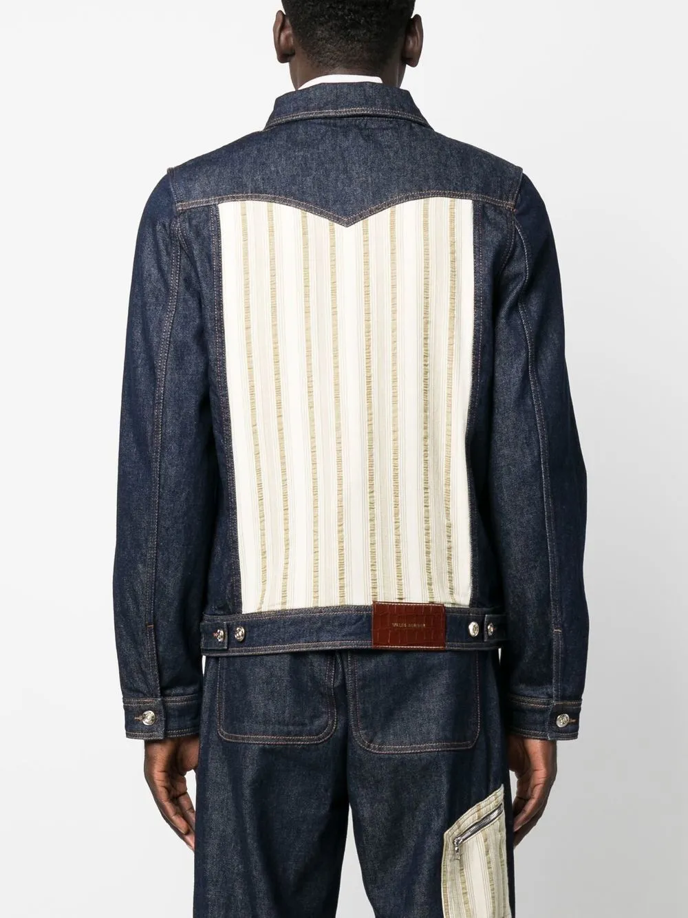 Contrast-Panel Denim Jacket