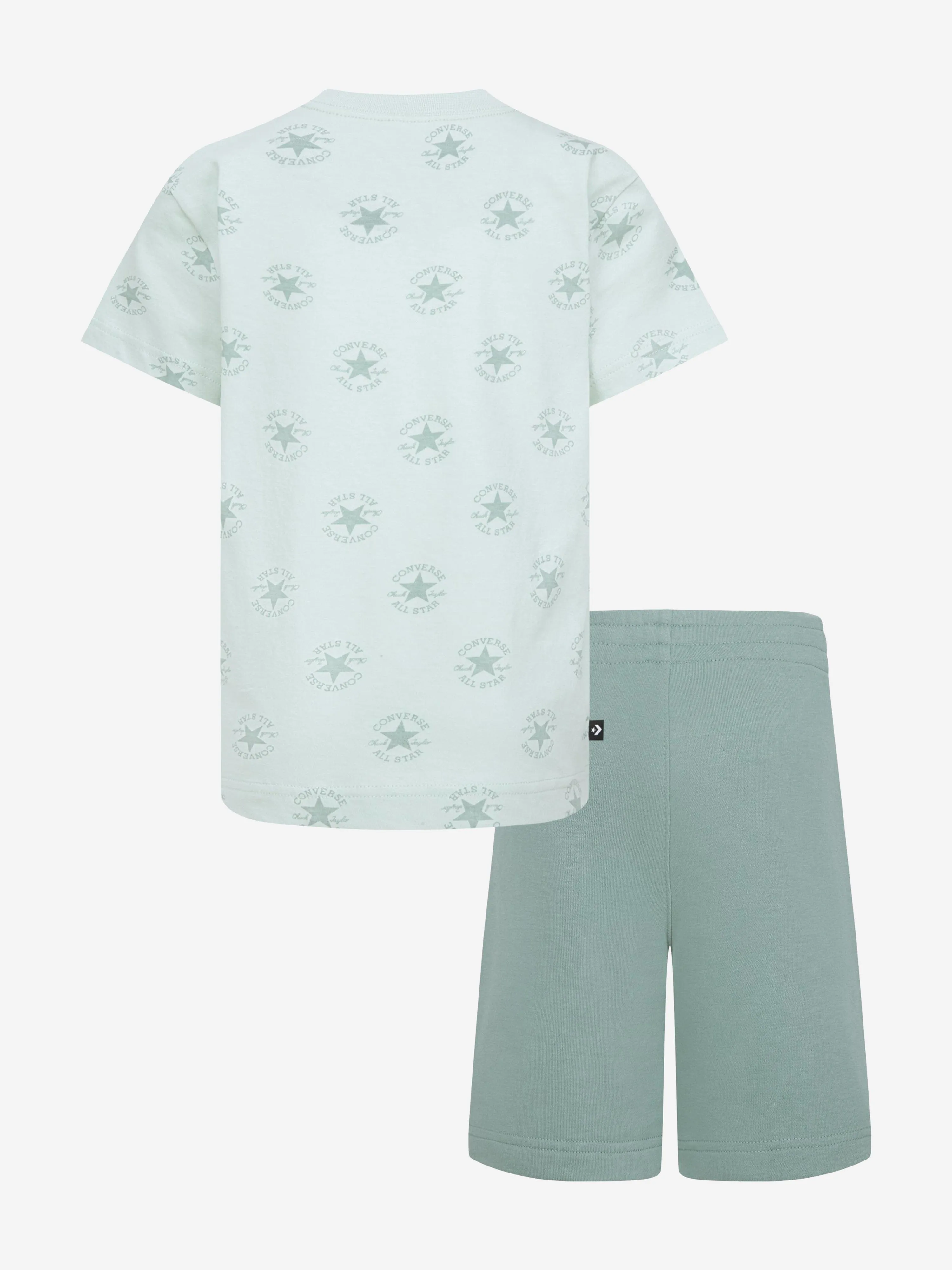 Converse Jungen AOP T-Shirt und Shorts Set in Grün