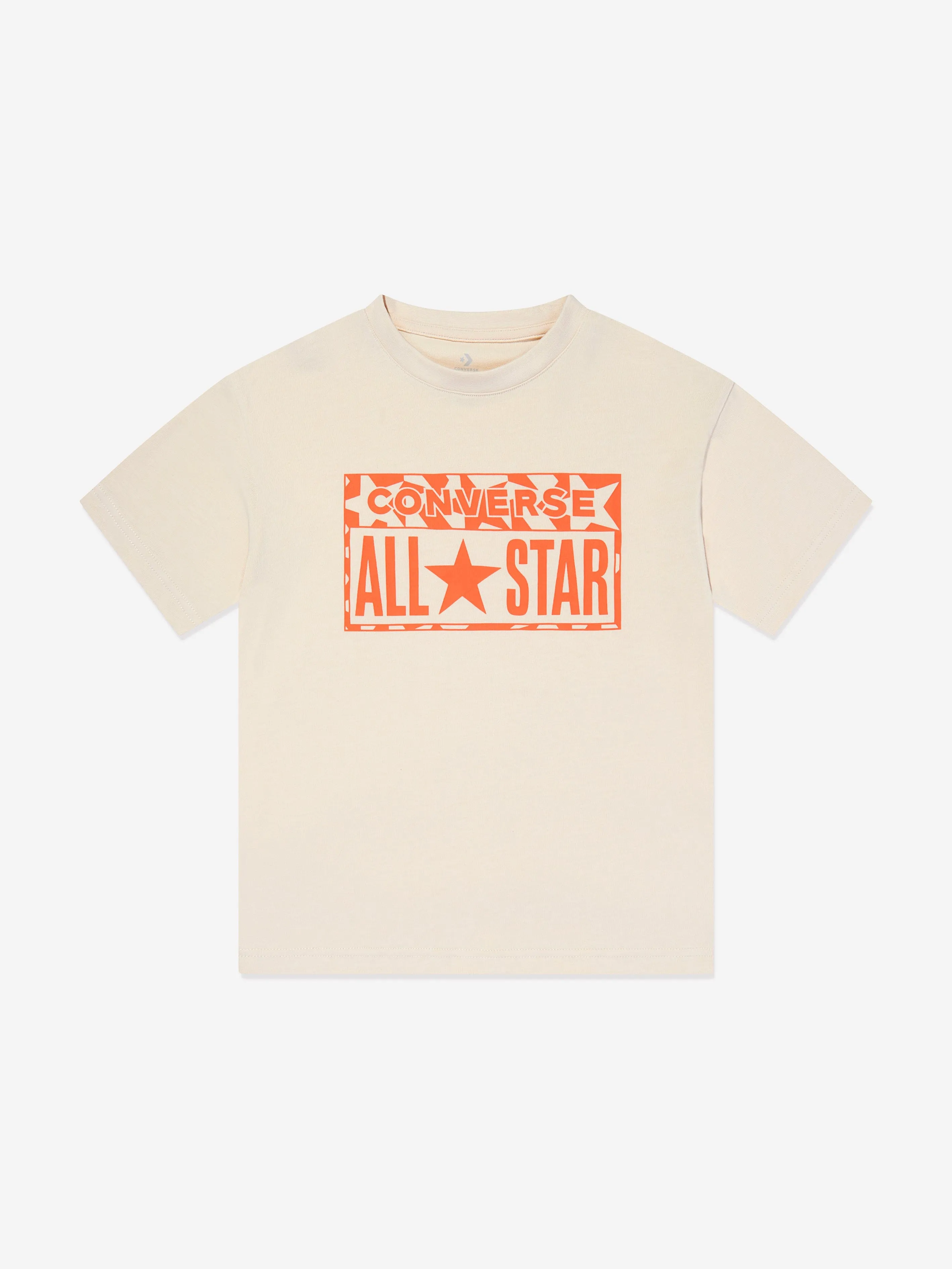 Converse Boys Lifestyle Loose Fit T-Shirt in Elfenbein