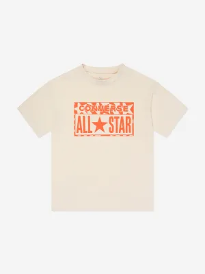 Converse Boys Lifestyle Loose Fit T-Shirt in Elfenbein