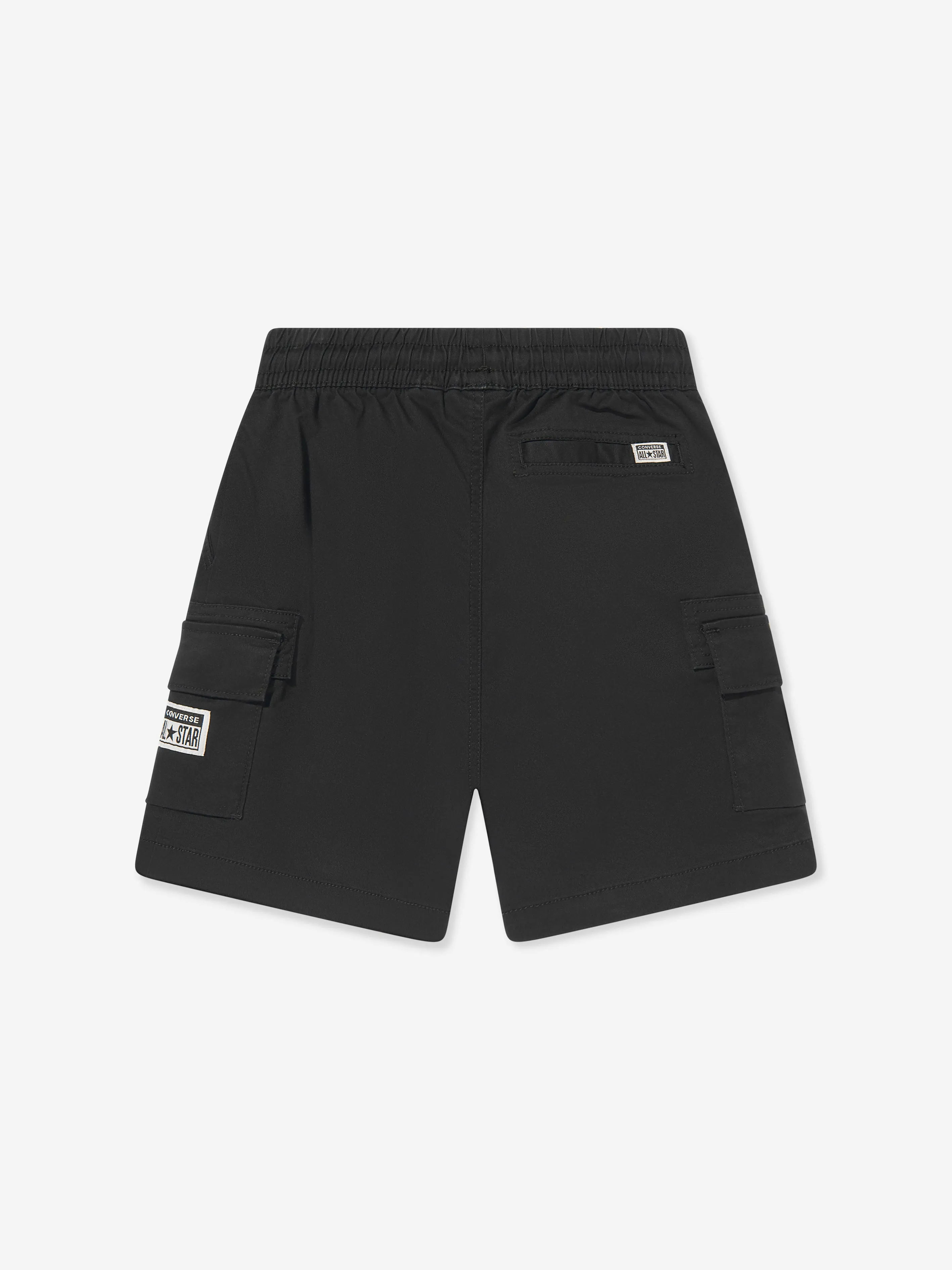 Converse Jungen Lifestyle Gewebte Cargo-Shorts in Schwarz